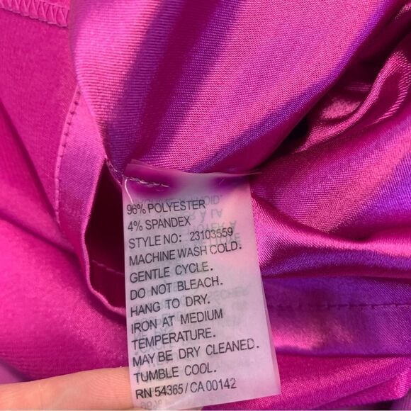 Bianca Nygard bright purple pleated ruched halter dress Sz 10 NWOT - Picture 6 of 12